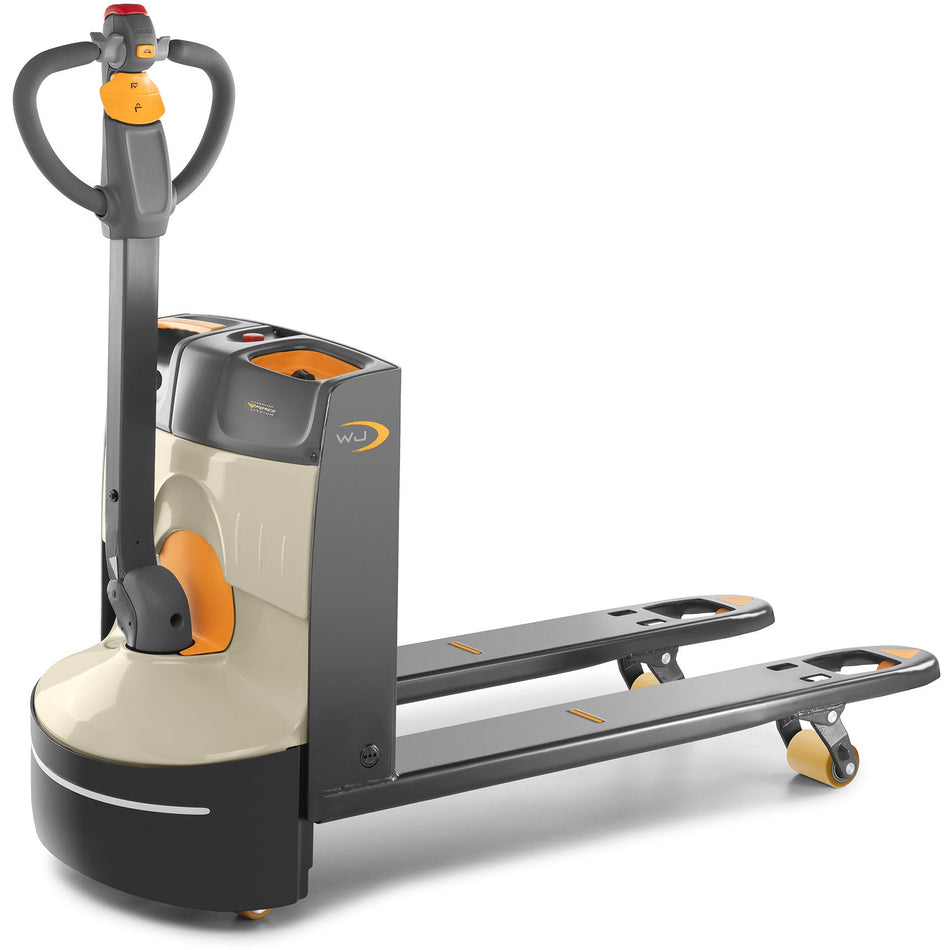 Crown WJ 50 Series compact electric pallet truck, Load Capacity 1,500 kg, Fork L 1,150 mm x W 540 mm, Battery 48 V/ 19.6 Ah, 10 A charger on board, Single Polyurethane Load Wheels