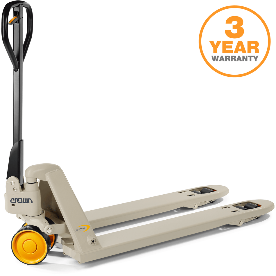 Crown PTH 50 Series Hand Pallet Truck, Load Capacity 2,300 kg, Fork L 1,150 mm x W 520 mm, Single Polyurethane Load Wheels