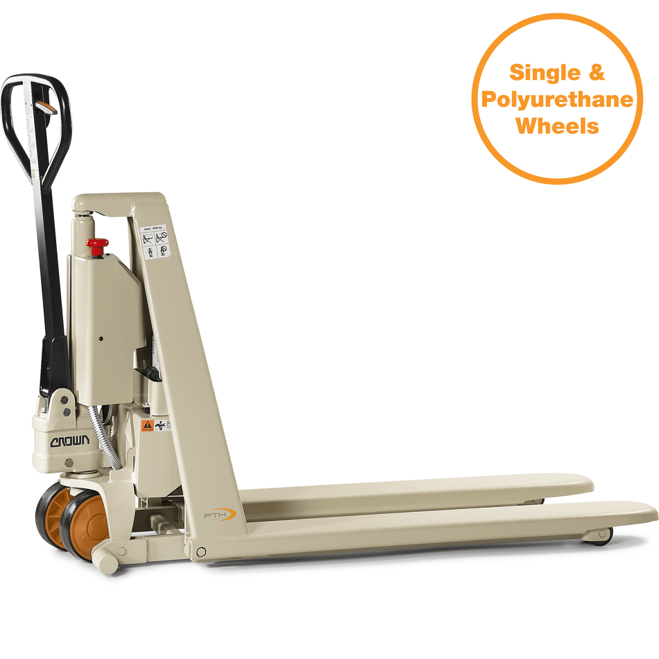 Crown PTH 50 PS Series Hand Pallet Truck with Powered Scissor Lift, Load Capacity 1,000 kg, Fork L 1,150 mm x W 540 mm