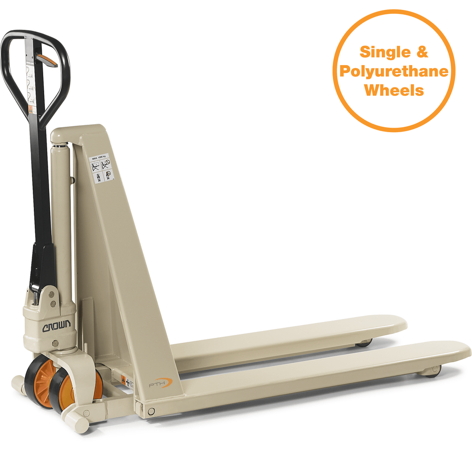 Crown PTH 50 S Series Hand Pallet Truck with Scissor Lift, Load Capacity 1,000 kg, Fork L 1,150 mm x W 540 mm